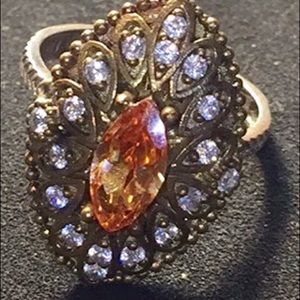 Sterling Silver (.925) Topaz Ring Sz 8